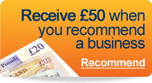 Receive &pound;30 when you recommend a business - Recommend