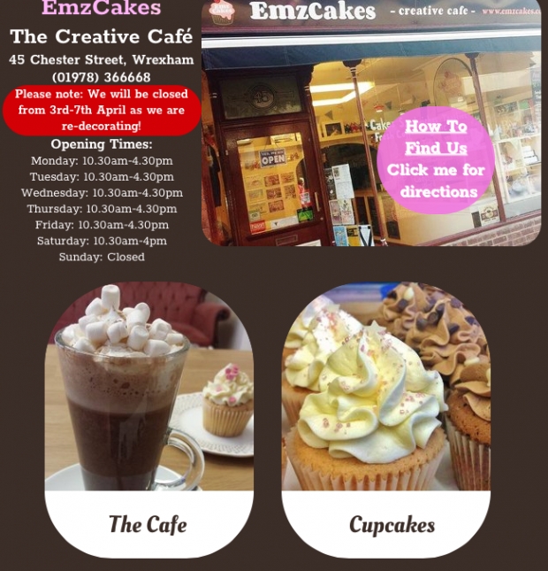 10% Off at EmzCakes Creative Cafe - Excludes, celebration cakes, birthday parties and artists and crafters items