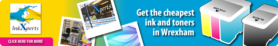 Get the cheapest ink and toners in Wrexham from inkXperts - Click here for more information and terms